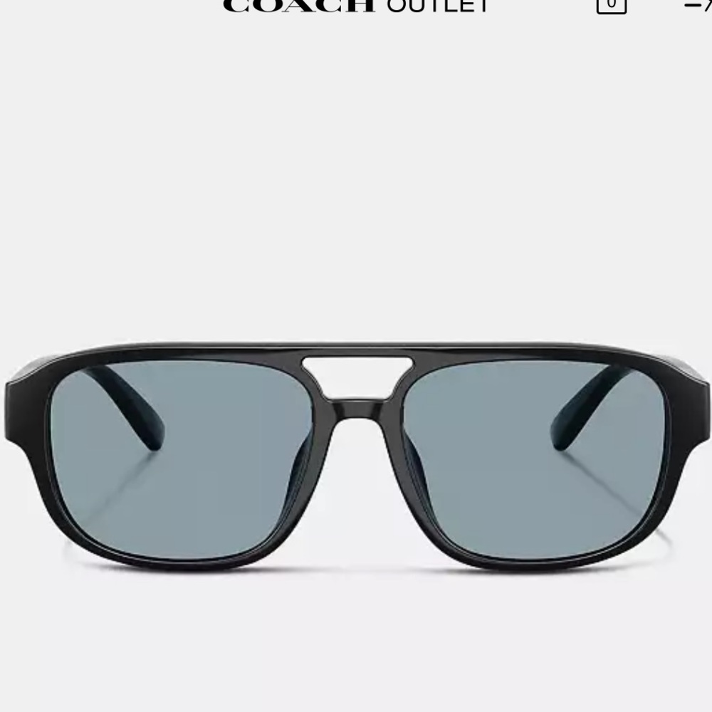 Coach Black Pilot Sunglasses